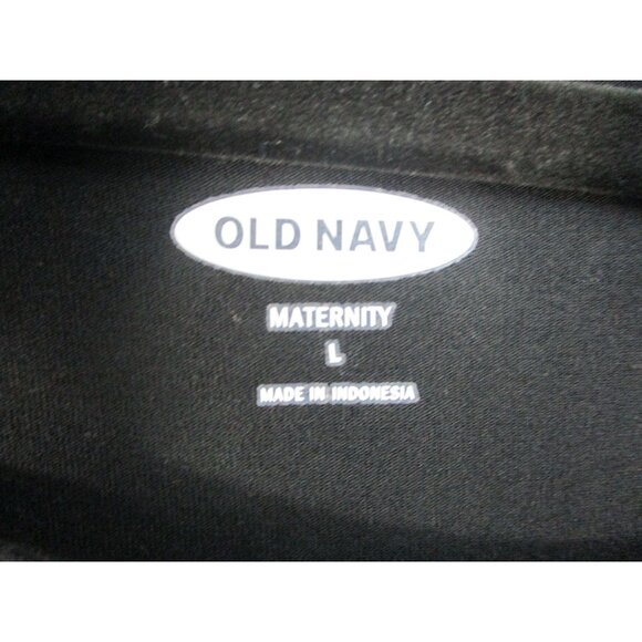 Old Navy Maternity Black Polka Dot Long Sleeve Midi Dress Size - L - Picture 3 of 9